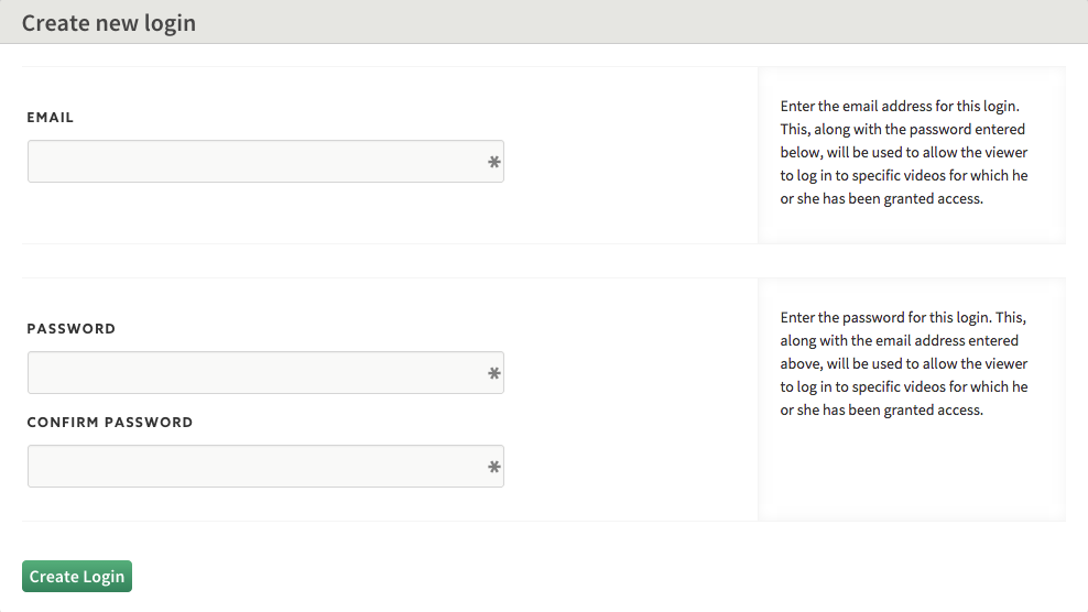 Enter login info for the user to watch the video hosted on SproutVideo