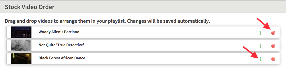 Reorder or remove a video in your playlist