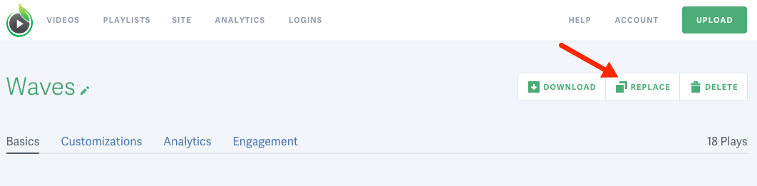 replace a video hosted on SproutVideo