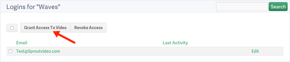 Grant login access to a video hosted on SproutVideo