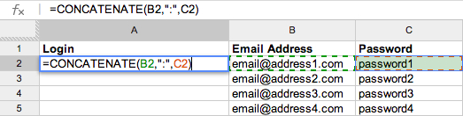 Use the concatenate formula