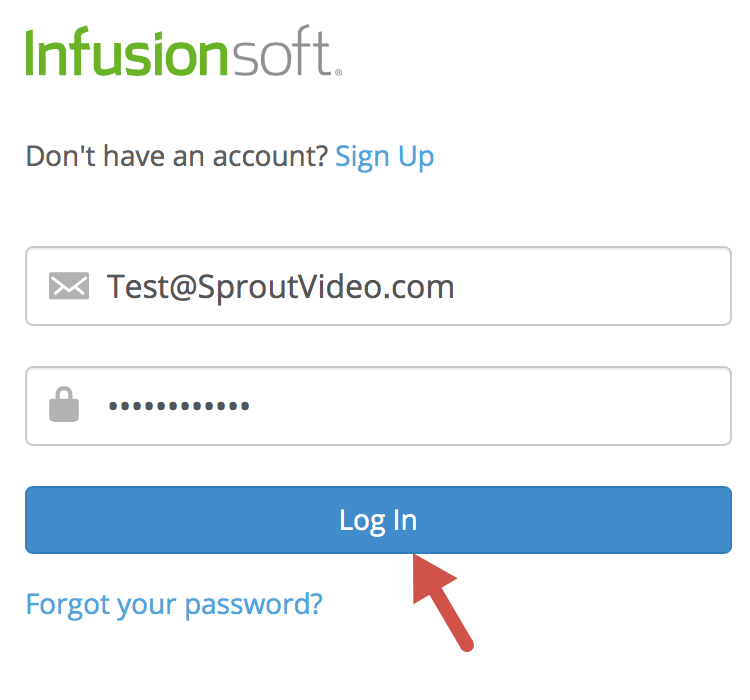 Log in to Infusionsoft