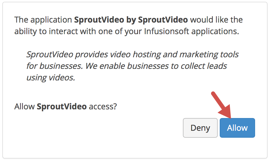 Allow Infusionsoft