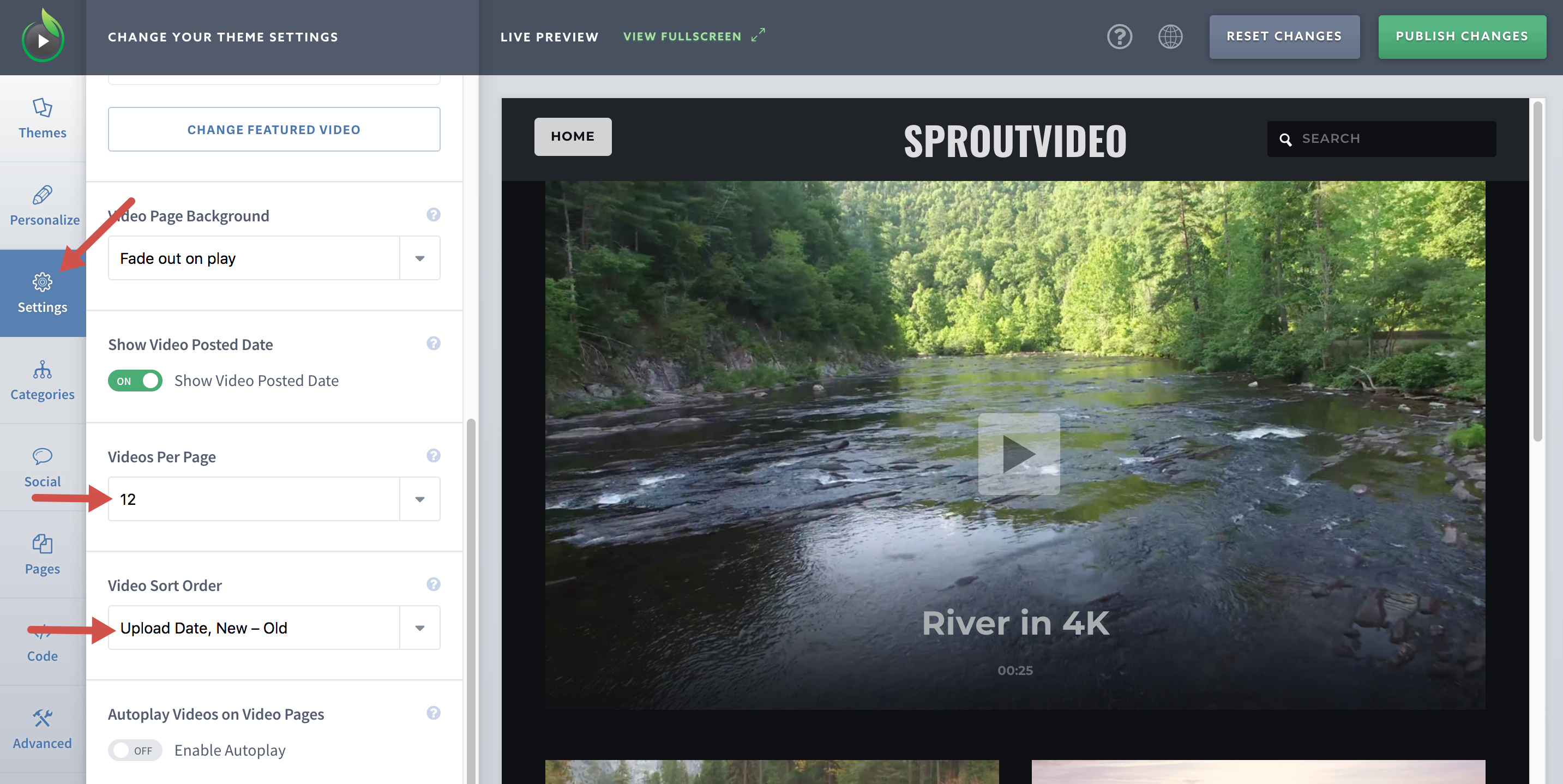 Change the Order in Which Your Videos Appear on Your Video Site hosted by SproutVideo