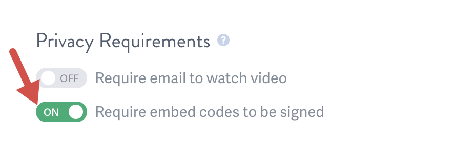 Require signed embed codes for videos hosted on SproutVideo