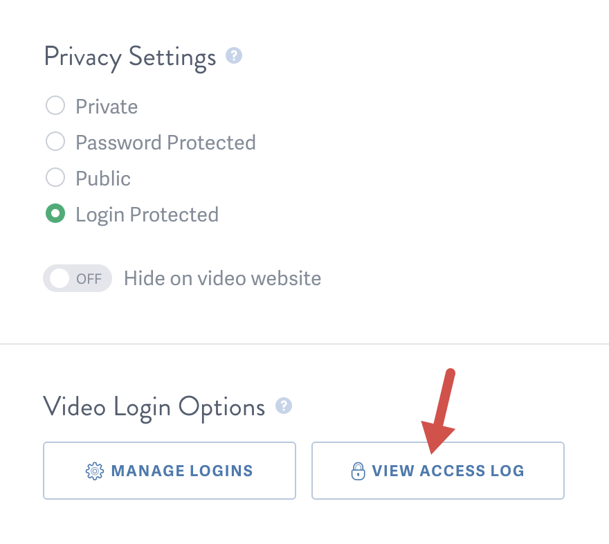 View the access log for a login protected video hosted on SproutVideo