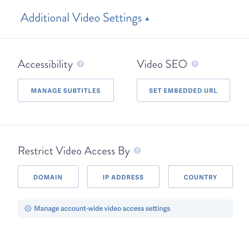 Scroll to additional video setting