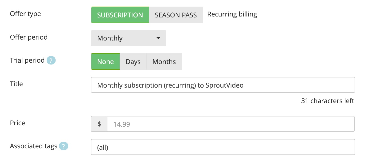 Create a Subscription in Cleeng