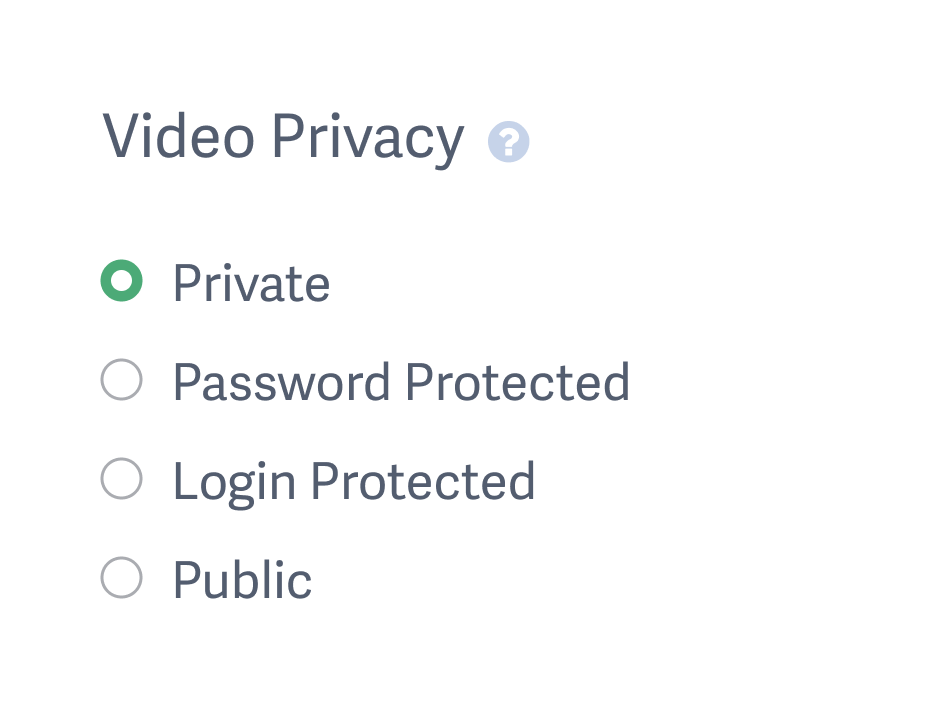 Platform View of Privacy Settings