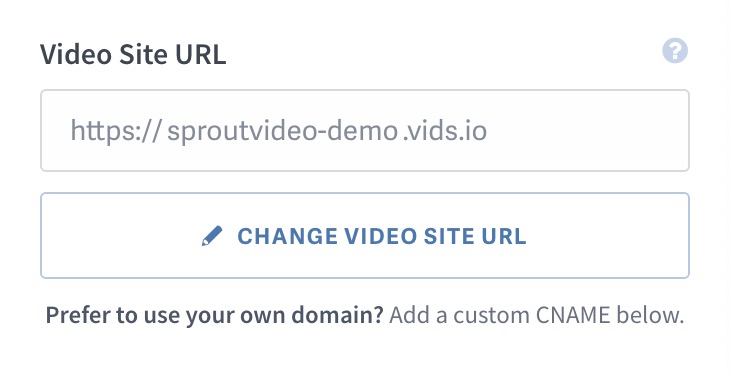 Personalize your Video Website URL