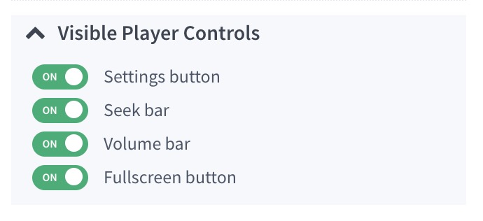 Choose Visible Player Controls